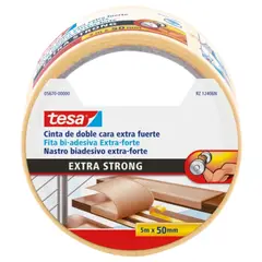 TESA - Cinta doble contacto extra fuerte 50 mm x 5 m