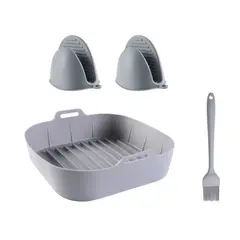 KINDA NICE - Bandeja Silicona Para Freidora De Aire Cesto Para Airfryer