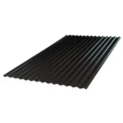 CRONACERO - Zinc acanalado 0,35X3660 mm prepintado negro