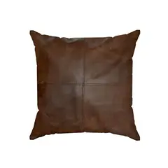 GENERICO - Cojín Decorativo de Cuero Vacuno 50 x 50 cm Mosaico Crash