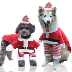 DANWEILE - Disfraz para Perro Navidad - Santa Claus Papá Noel - Talla S
