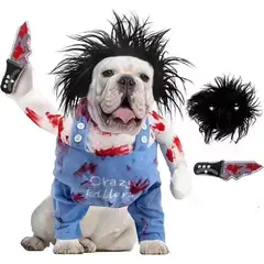 DANWEILE - Disfraz para Perro - Muñeco asesino - S