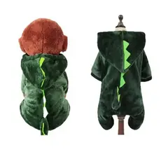 DANWEILE - Disfraz para Perro Halloween- Dinosaurio Verde - XS