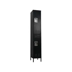 GENERICO - Casillero locker metálico black: 1 cuerpo 2 puertas