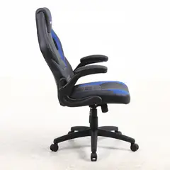 AGUILA - Silla Gamer Fusión de Malla y Cuero Sintético Híbrida - Negro y Azul