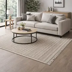 ELEMENTS & CO - Alfombra Plain Fringes Gris 200x280 cm