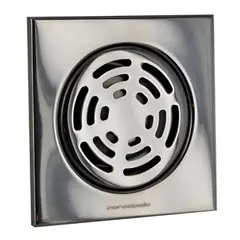 CORSOVALV - Pileta ac inoxidable 10x10 rejilla redonda para receptaculo en obra