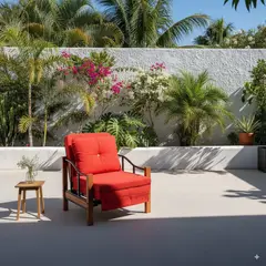 RECUTEX - SILLON CAMA RANCO ROJO