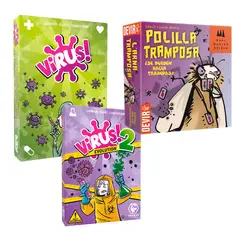 DEVIR - PACK JUEGOS DE MESA "VIRUS 1+VIRUS 2 + LA POLILLA TRAMPOSA"