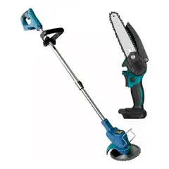 MOVI - SET DE JARDINERIA 2 EN 1 CON CORTADORA Y MINI MOTOCIERRA