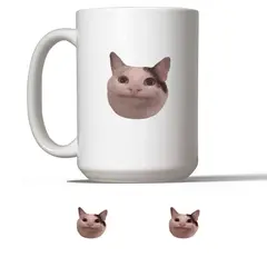 SM - Taza Tazón de meme de gato sonriente