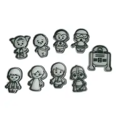 GENERICO - Set 9 Cortadores De Galletas Star Wars 8 Cm