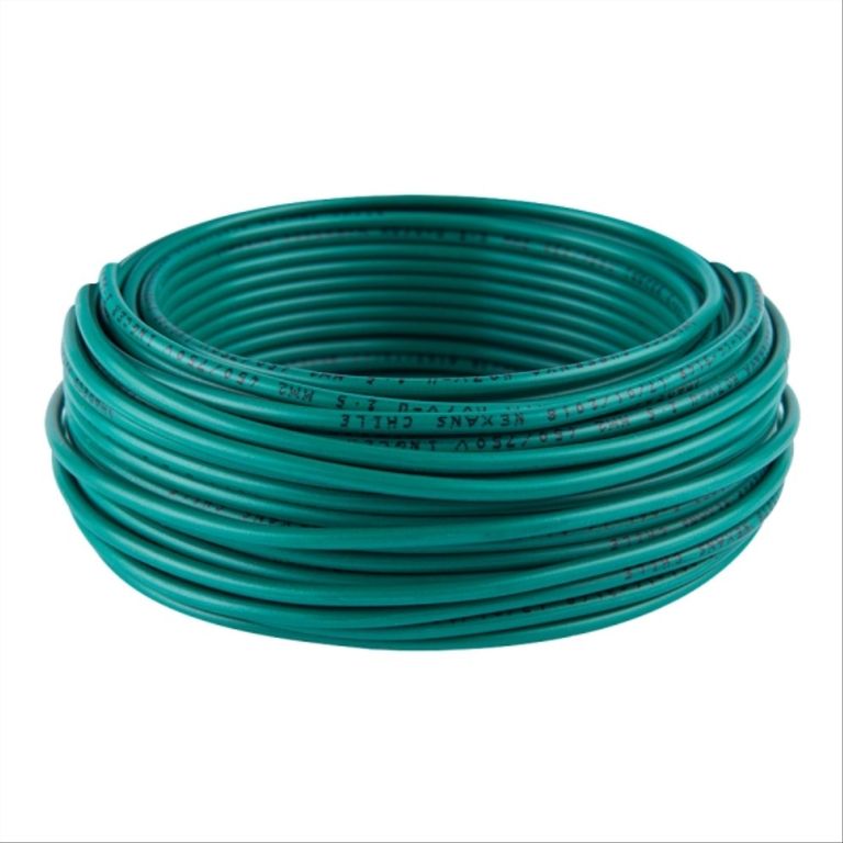 Alambre genlis nya 2,5 mm verde h07v-u rollo 25mt