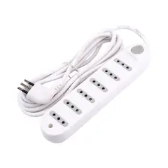ELECTRALINE - Alargador 6 tomas blanco 3mt 1A