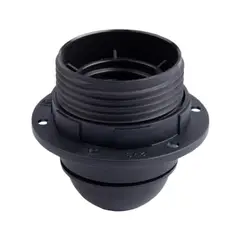 BTICINO - Portalampara con anillo negro E-27