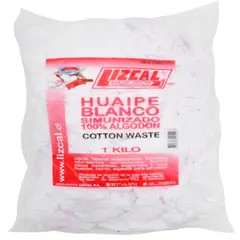 LIZCAL - Huaipe simunizado blanco 100% algodón 1 kg