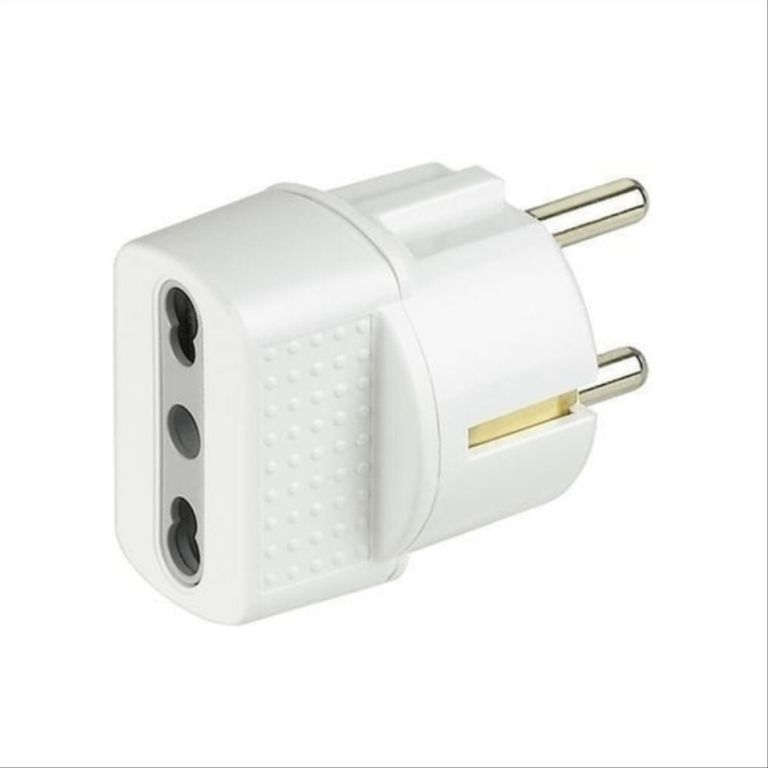Adaptador schuko blanco 16A