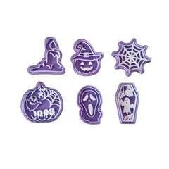 GENERICO - Set 6 Cortadores De Galletas Halloween 6 Cm Modelo #3