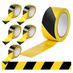 KUANGYE - 6 Cinta Delimitadora Marcaje De Areas Seguridad 5cmx33m