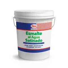 SIPA - Esmalte al agua satinado blanco 4 gal