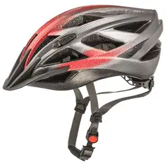360 - Casco Ciclismo Mtb Uvex Xenova CC Darksilver Red 55-60
