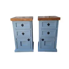 CASAHOGGAR - Velador Rustico Pack Consenza Celeste