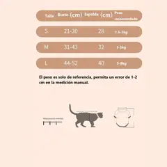 GENERICO - Fajas Post Operatorias Para Gata Perra Ropa Chaleco L