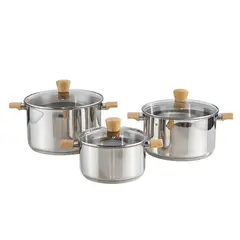 VITTA - BATERÍA 6 PIEZAS ACERO INOXIDABLE LINEA NORWICH