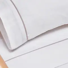 BABYROSEN - Set Sábanas Colecho Algodón Ribete Beige