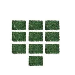 GENERICO - Pack 15 Unidades de Pasto Palmeta Estilo Trebol Sintética 60 por 40 cm