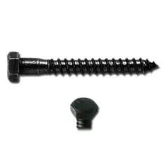 GENERICO - Tornillo Tirafondo Hexagonal Pavonado 1/4X4 1/2 100 Unds