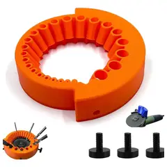 GENERICO - Afilador Brocas Amoladora Portátil 4,5 Pulgada Galletera Naranja Claro