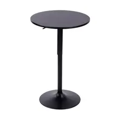 GENERICO - Mesa Alta Regulable 70 A 90cm Diametro 60cm Capacidad 40 Kg Negro