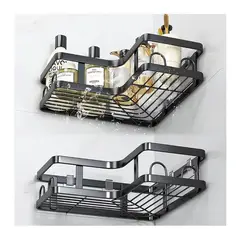 GENERICO - Organizador de Ducha De Esquina 5 Piezas Con Adhesivos