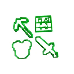 GENERICO - Set 4 Cortadores De Galletas Minecraft 6 Cm #1