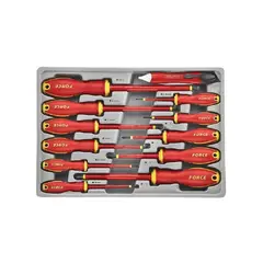 FORCE - Juego de Destornilladores Aislados de 1000V - 12 piezas