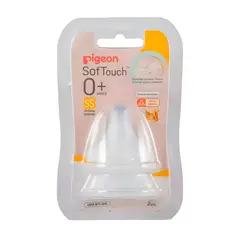 PIGEON - Tetinas Chupete Pack 2 Repuestos Boca Ancha SS 0+