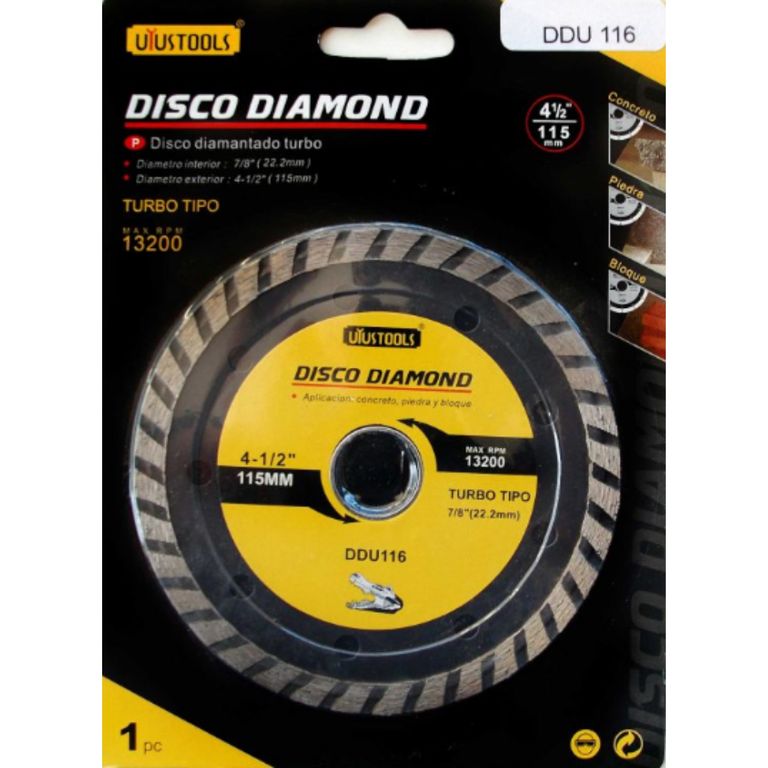 DISCO DIAMANTADO 115MM TURBO DDU116