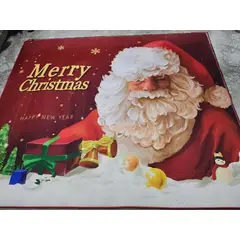 GENERICO - ALFOMBRA DE NAVIDAD MERRY CHRISTMAS 200X240 DELGADA LISA TF