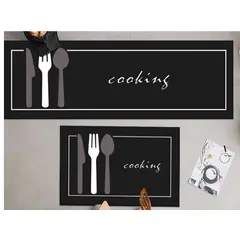 GENERICO - Pack 2 Alfombra De Cocina Antideslizante Piso Entrada De Baño