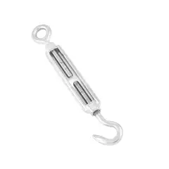 ATURE - Tensor Ojo Gancho Galvanizado Piola Acero 1/4 M6 Pack De 12