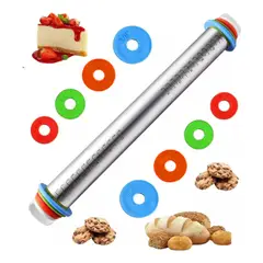 GENERICO - Rodillos De Cocina Rodillo Ajustable Con Anillo De Grosor