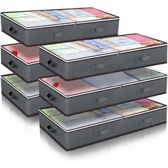 WELDMON - 4 Bolsas Almacenamiento Organizador Ropa Bajo Cama