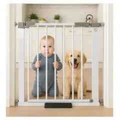 GENERICO - Puerta Seguridad Mundo Bebe Mascota 75x82x78cm Reja Escalera