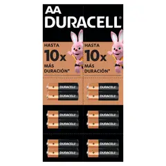 DURACELL - Pila AA Tira de 12 pilas doble A DURA más