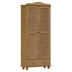 ROCA - Vitrina Santa Fé 2 Puertas + 1 Cajón Caoba