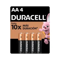 DURACELL - Pila AA 4 pilas batería doble A DURA más