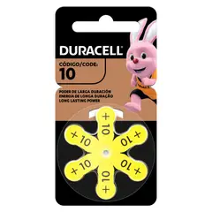 DURACELL - Pila para audifonos tamaño 10 6 pilas auditivas