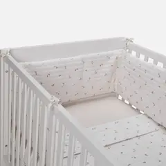 BABYROSEN - Protector De Cuna Algodón Reversible Bellotas