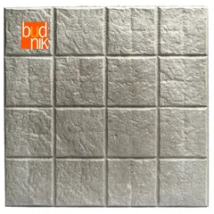 BUDNIK - Baldosa Alta Resistencia Adoquin16 panes gris 40x40 x3.8 cm